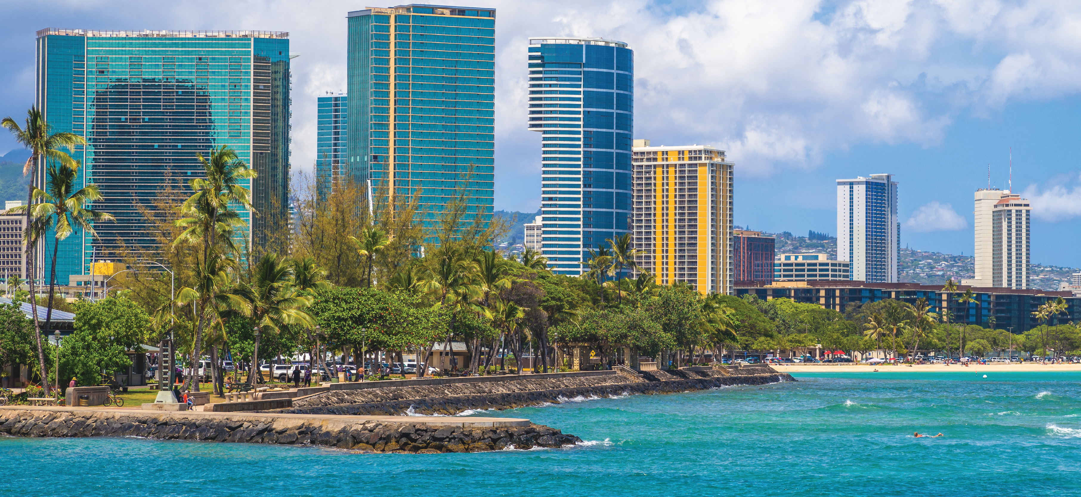 Cityscape of Honolulu, HI.
