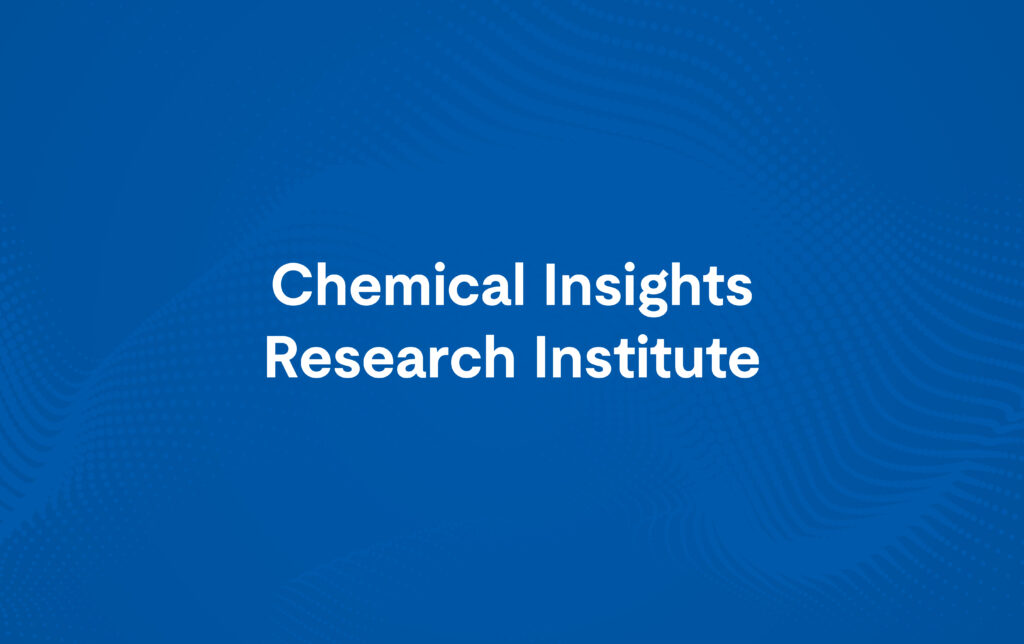 Decorative background with the words Chemical Insights Research Institute written on it.