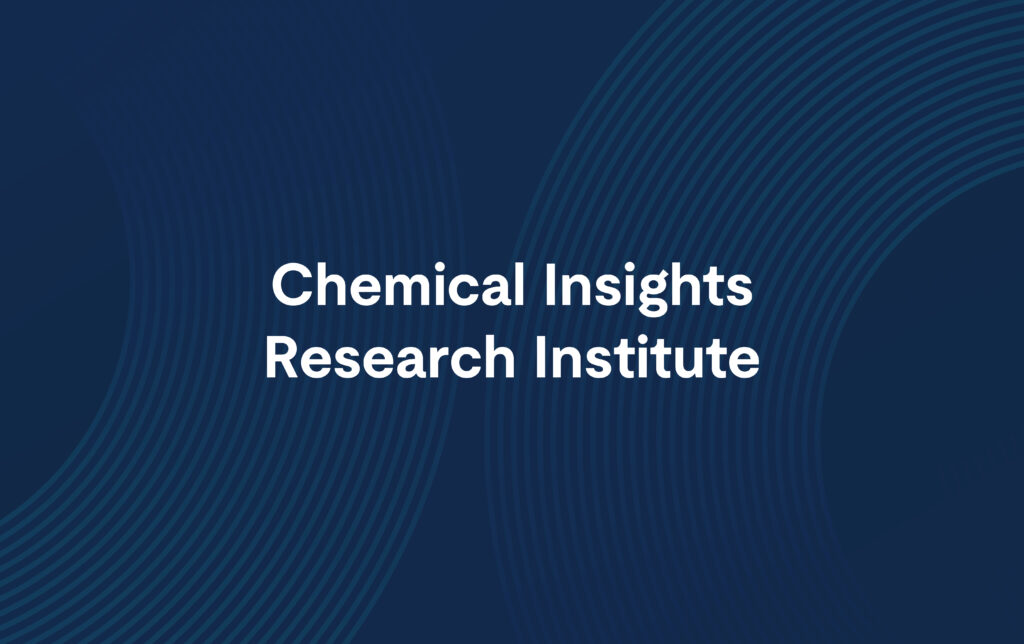 Decorative background with the words Chemical Insights Research Institute written on it.