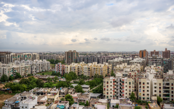 Aerial view of Ahmedabad, Gujarat, India